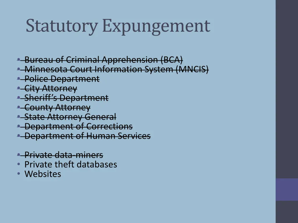 statutory expungement