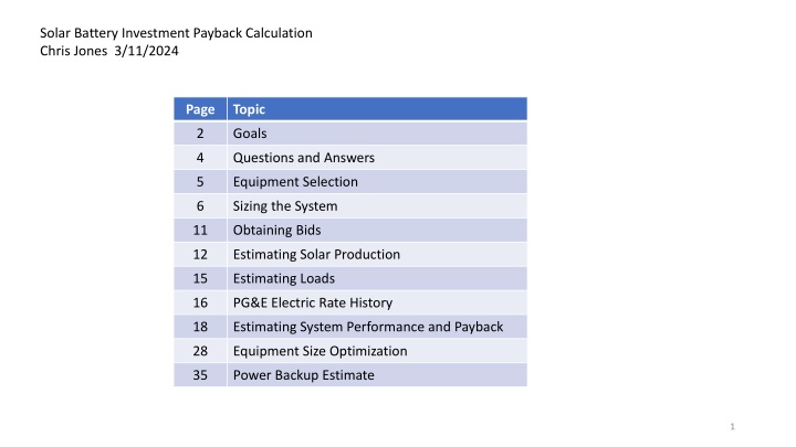 solar battery investment payback calculation