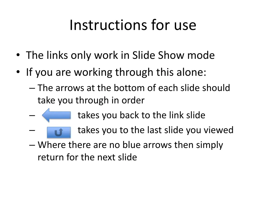 instructions for use