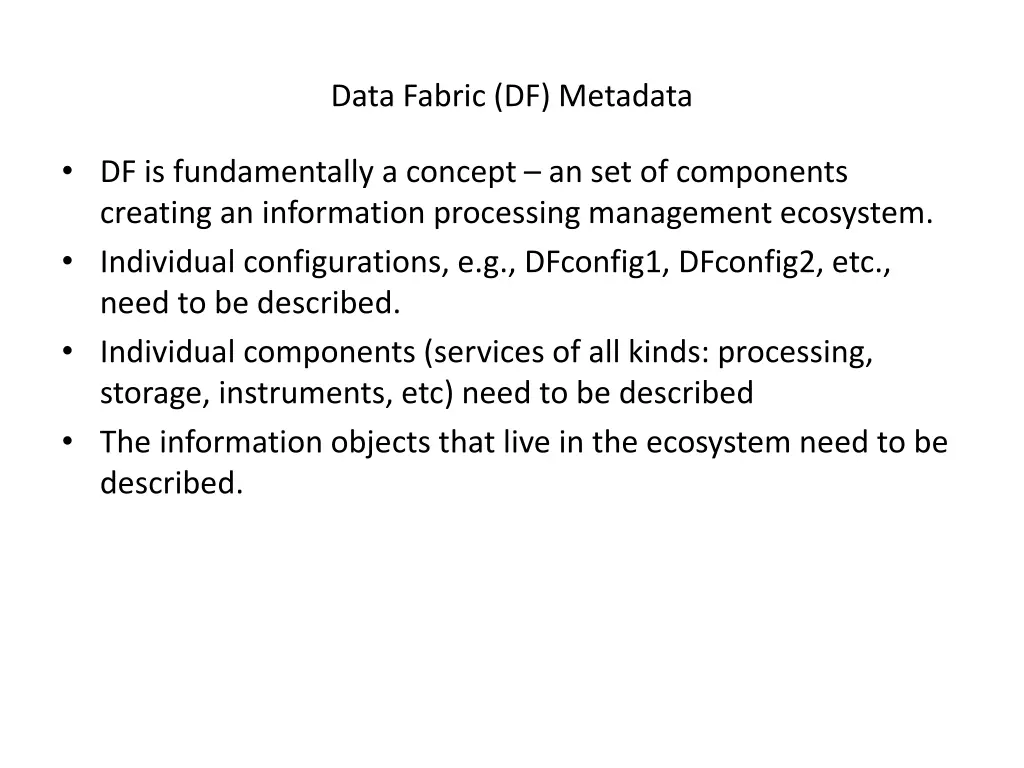 data fabric df metadata