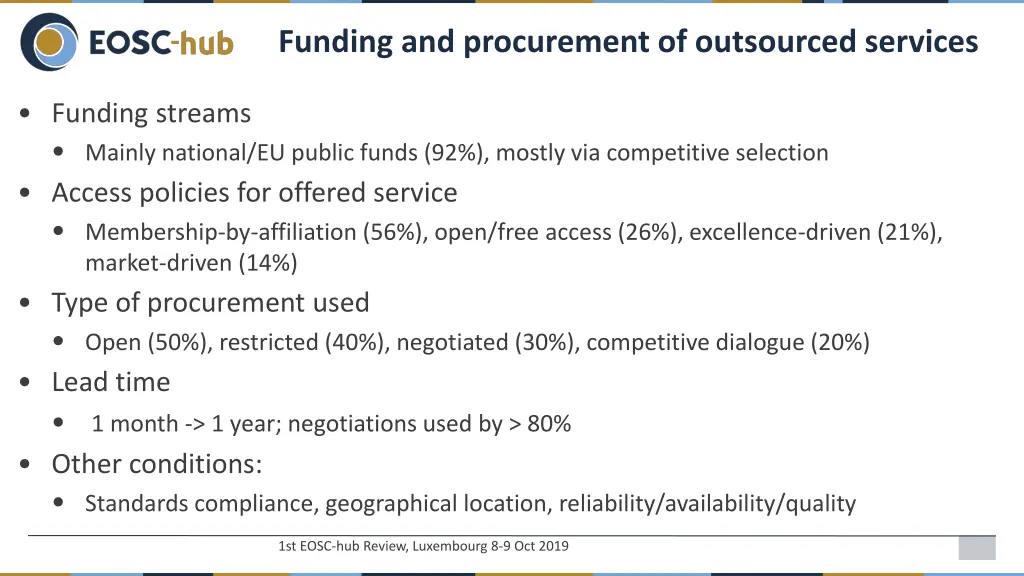 funding and procurement of outsourced services