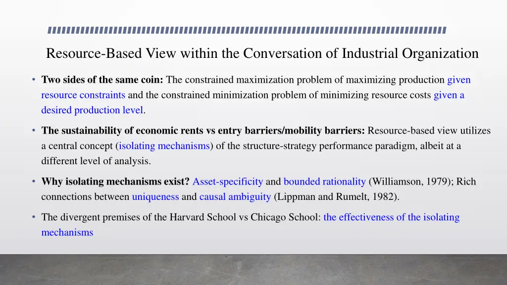 resource based view within the conversation 2