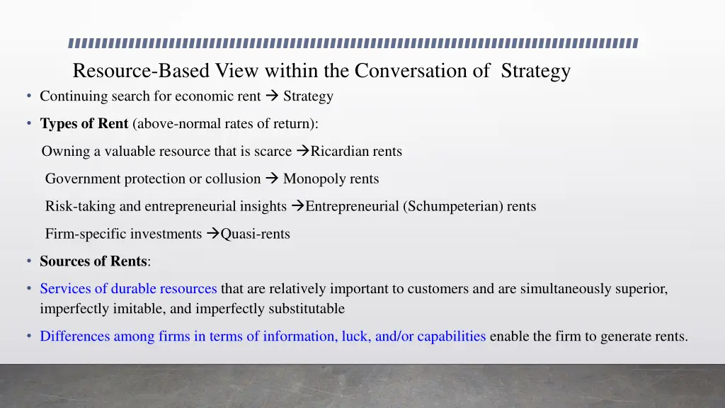 resource based view within the conversation