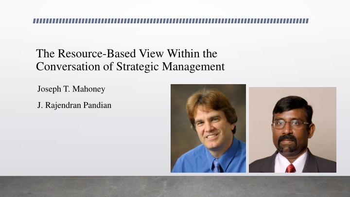 the resource based view within the conversation