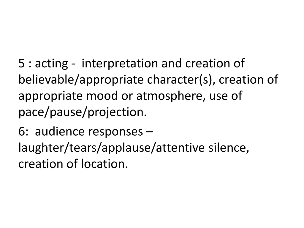5 acting interpretation and creation