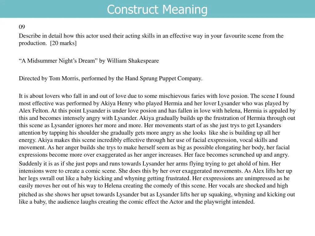 construct meaning