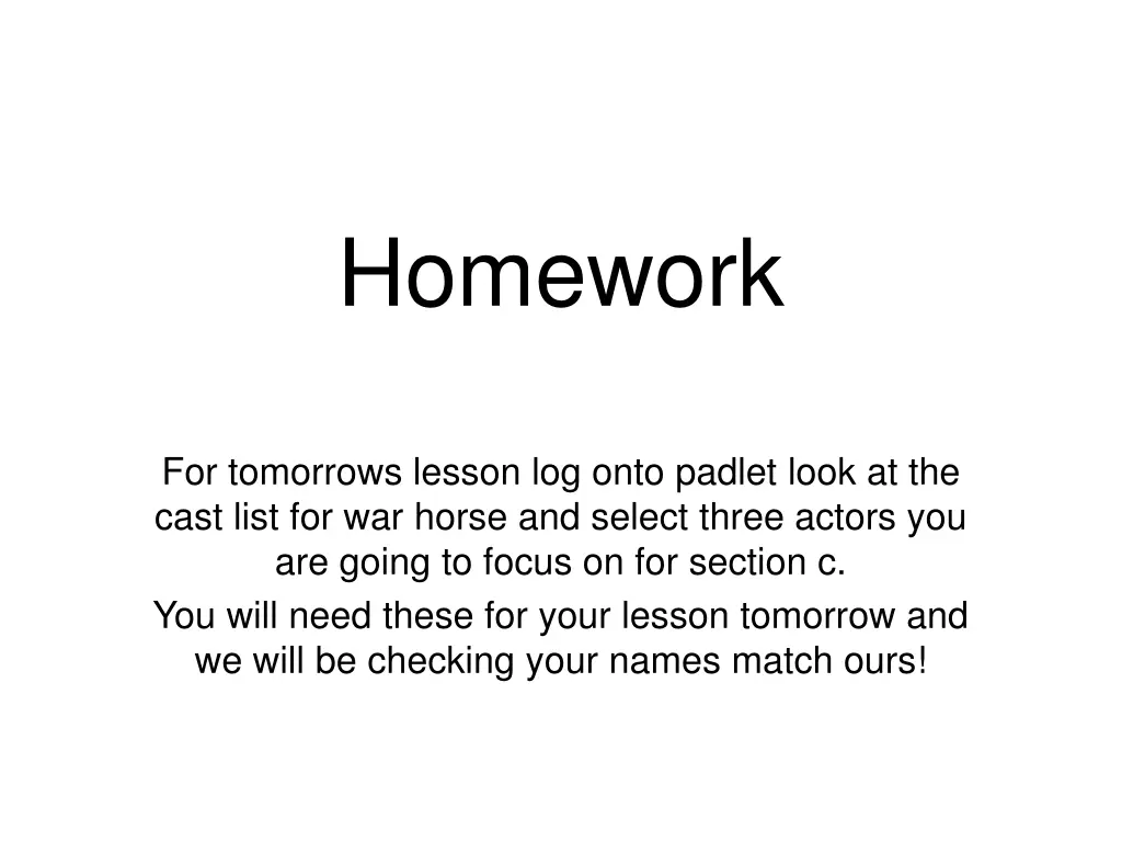 homework
