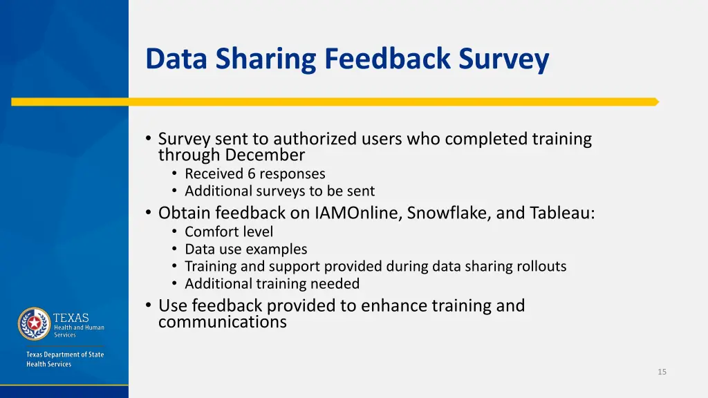 data sharing feedback survey