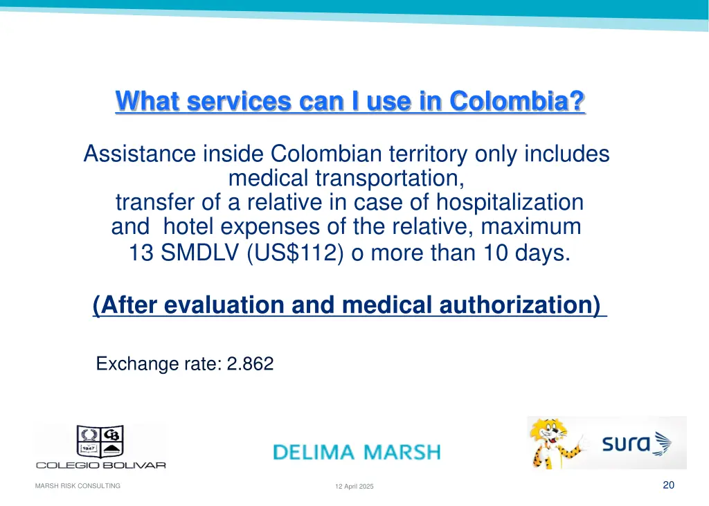 what services can i use in colombia