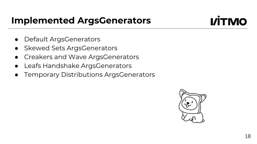 implemented argsgenerators
