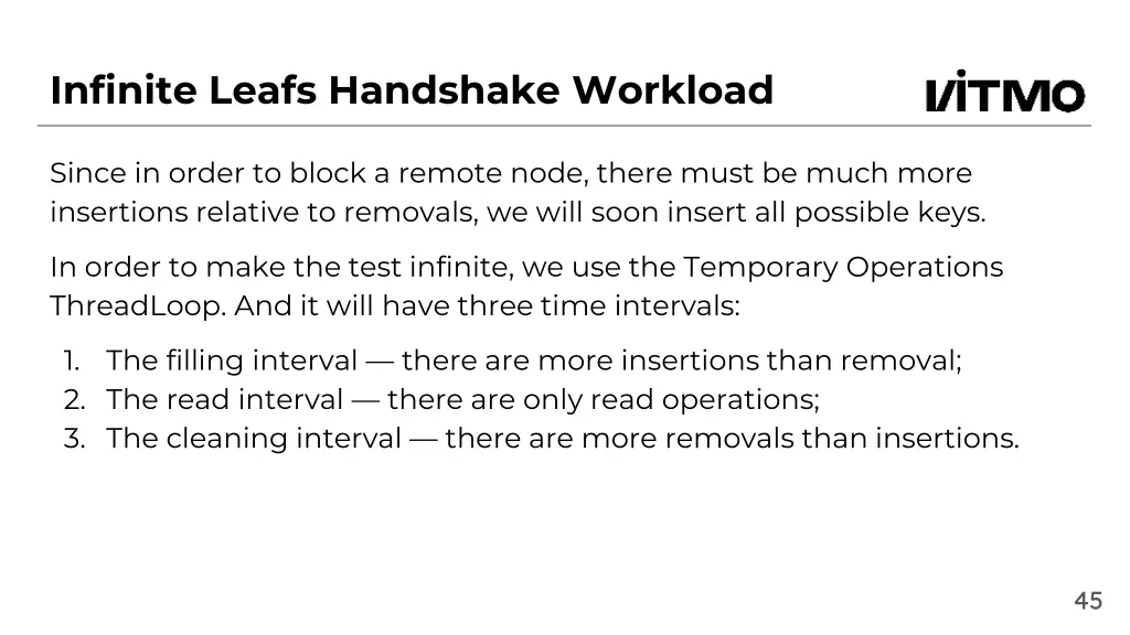 infinite leafs handshake workload 1