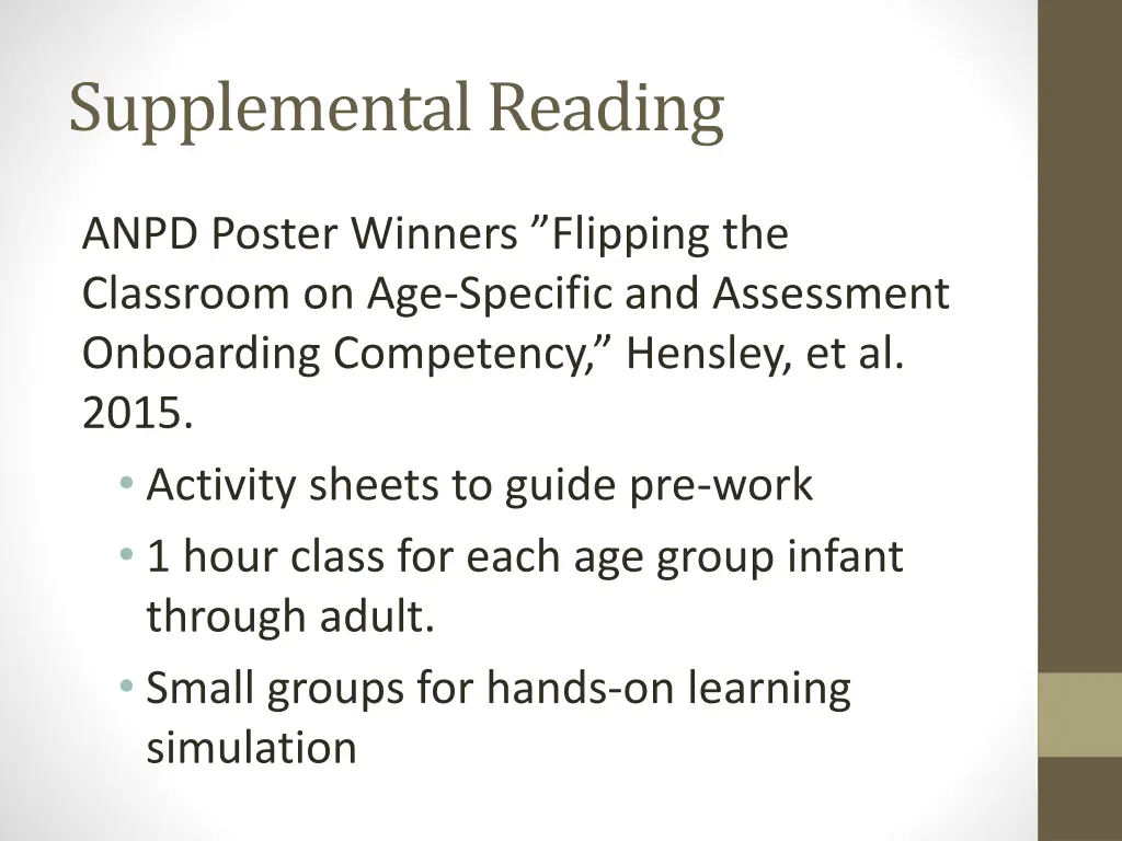 supplemental reading