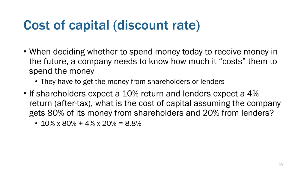 cost of capital discount rate