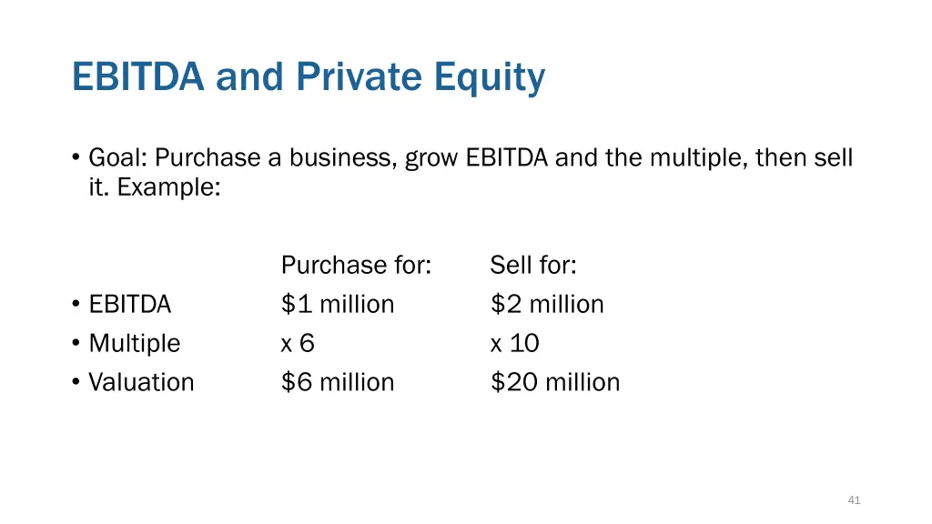ebitda and private equity