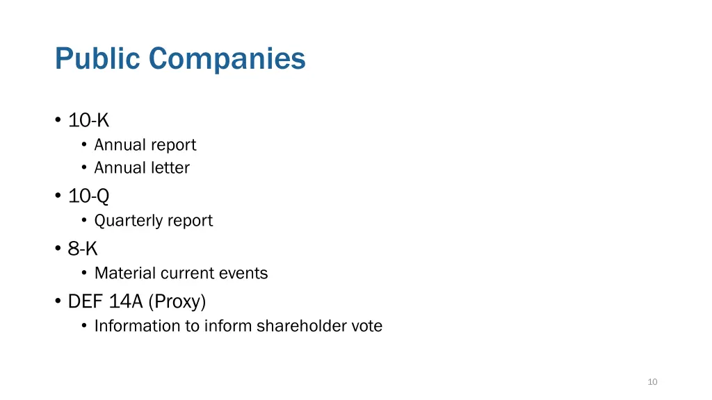 public companies