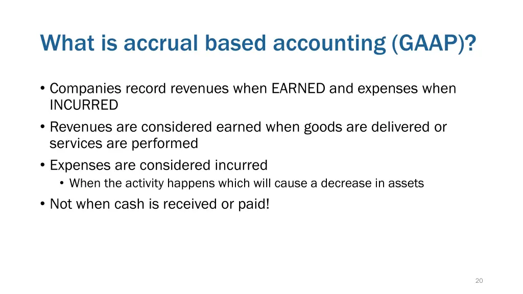 what is accrual based accounting gaap