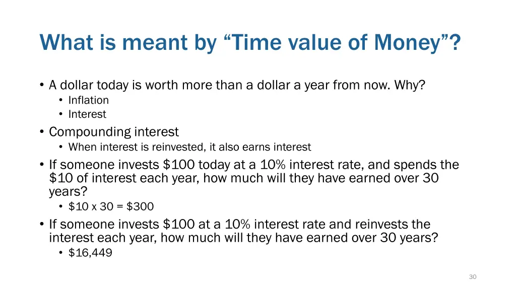 what is meant by time value of money