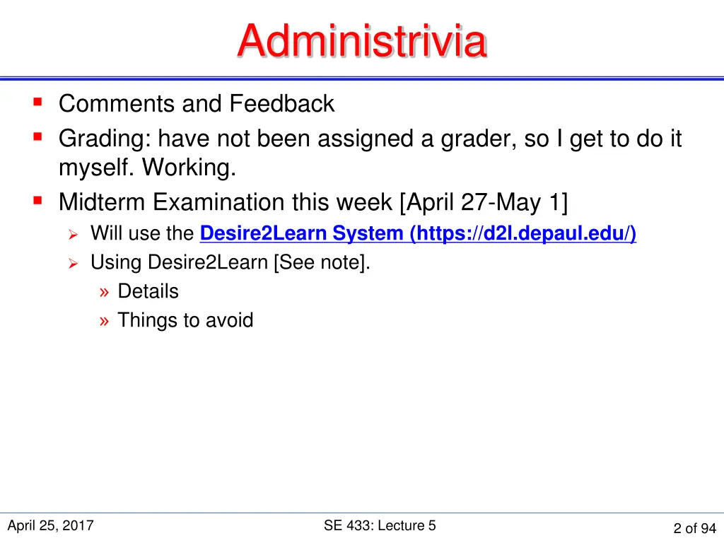 administrivia