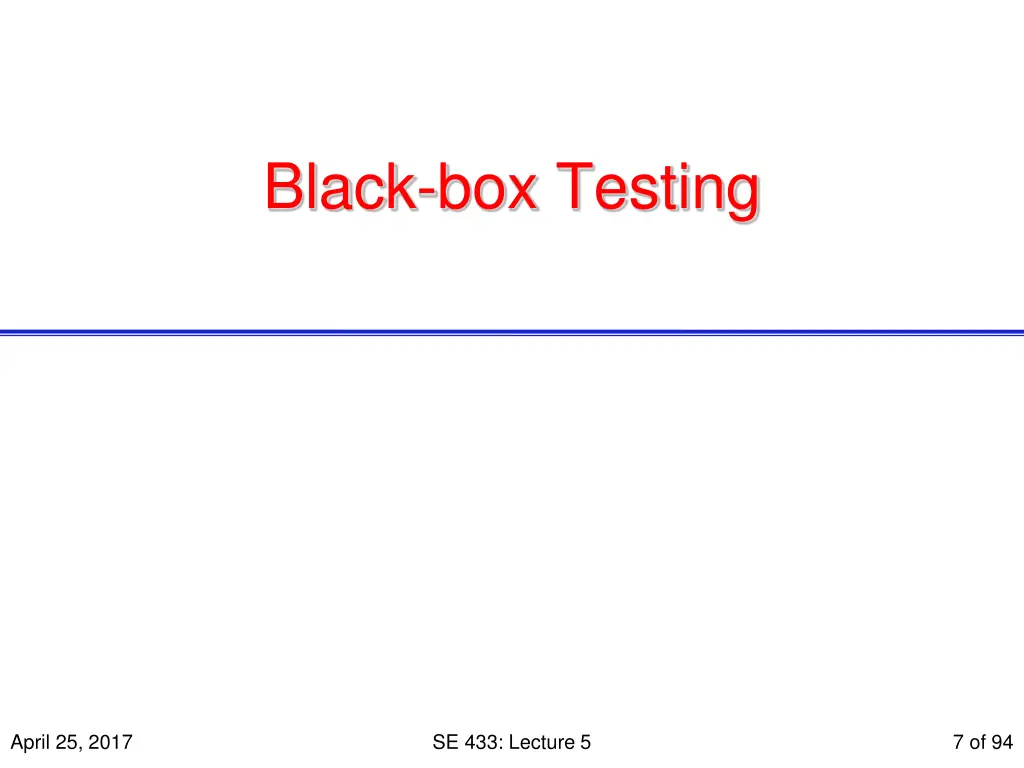 black box testing