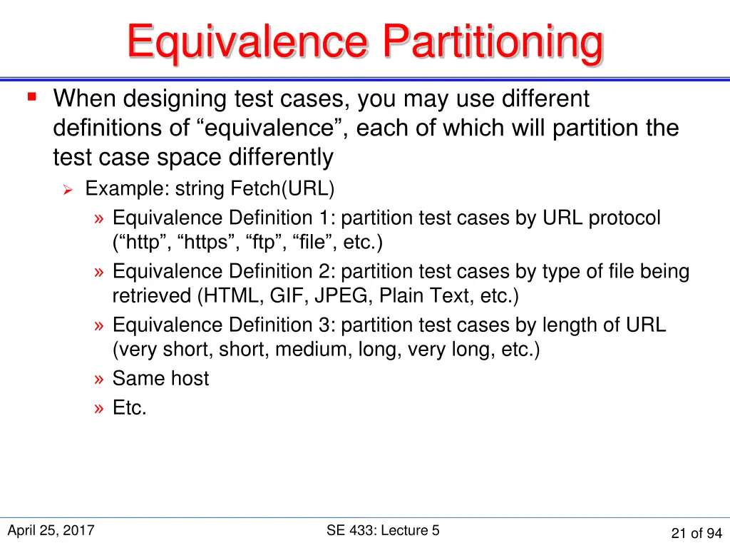 equivalence partitioning 7