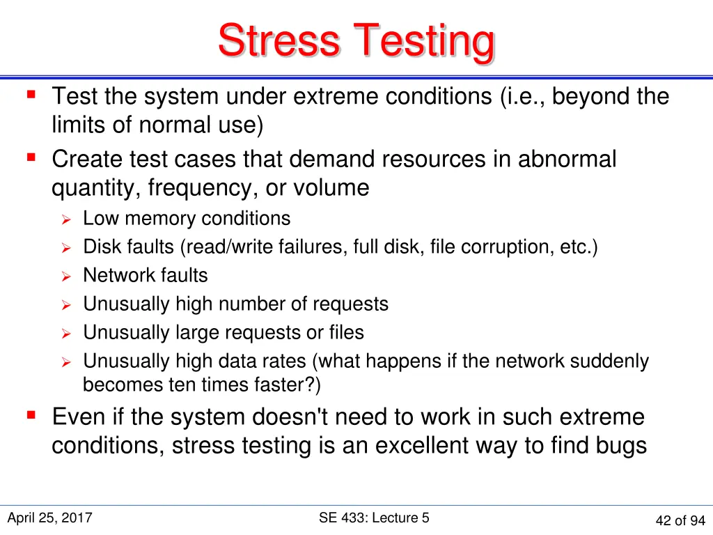 stress testing