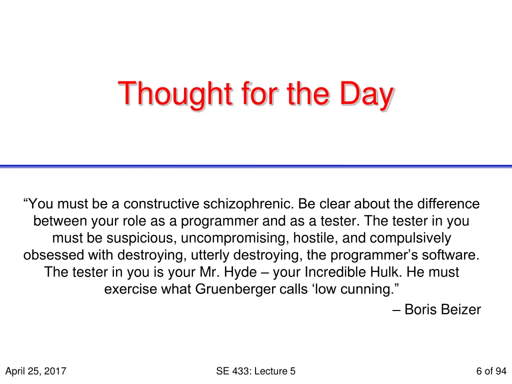 thought for the day