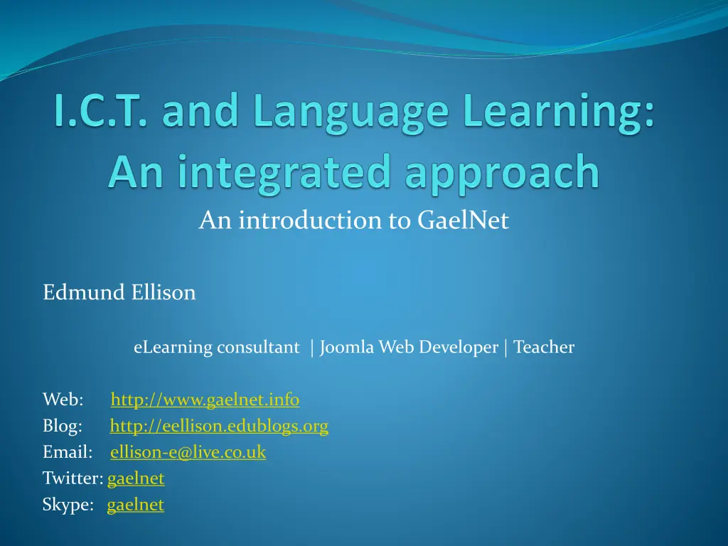 an introduction to gaelnet 1