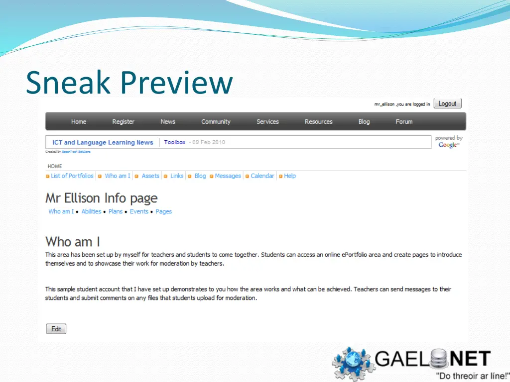 sneak preview