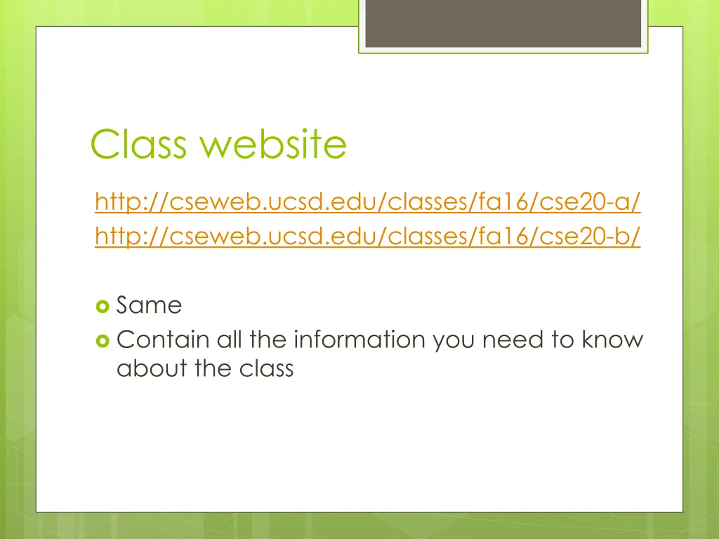 class website
