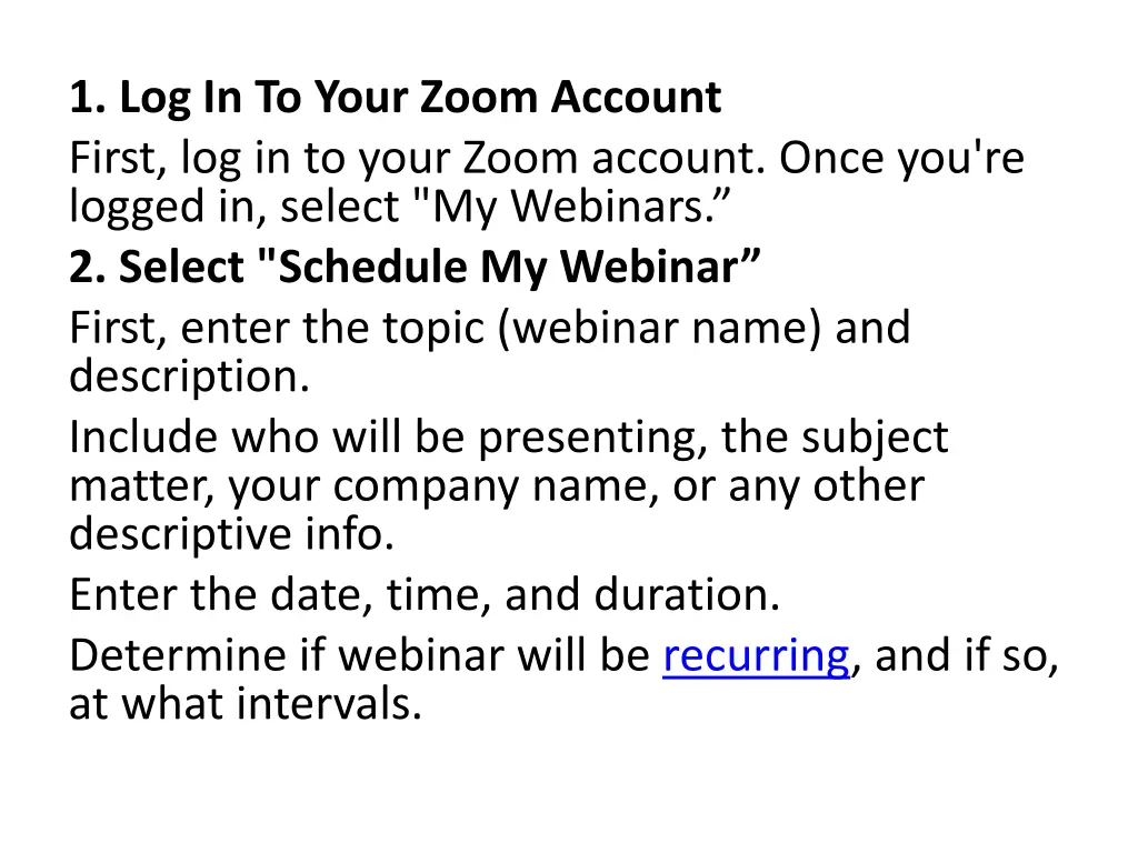 1 log in to your zoom account first