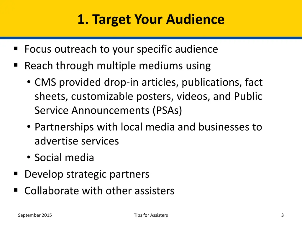 1 target your audience