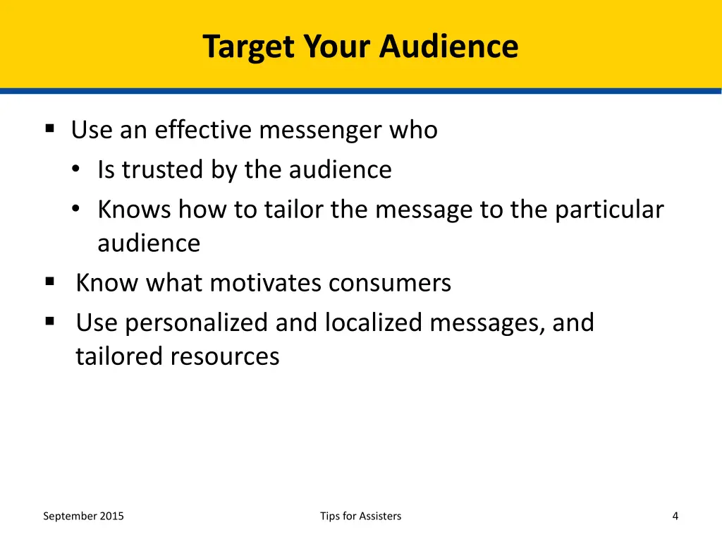 target your audience