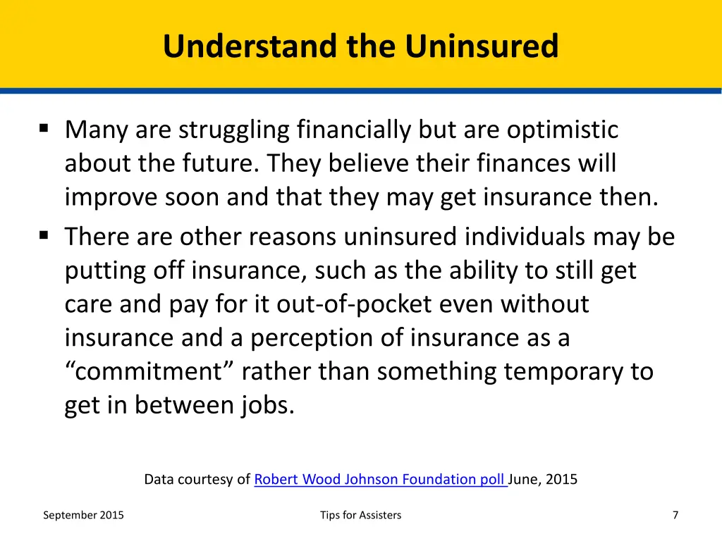 understand the uninsured