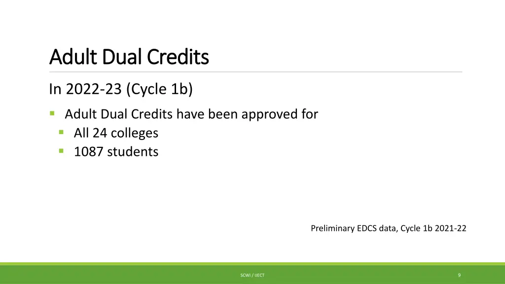 adult dual credits adult dual credits