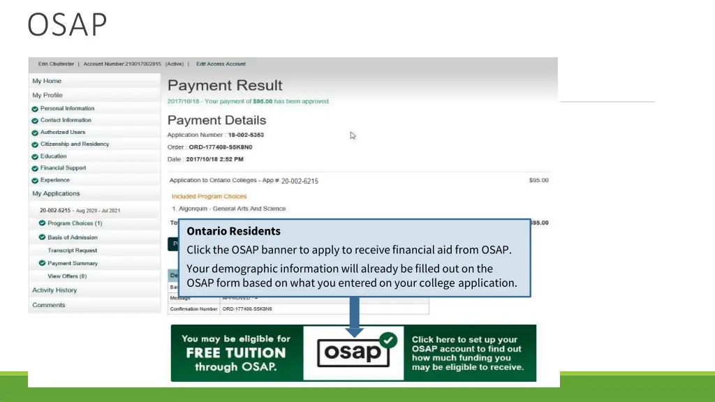 apply for osap