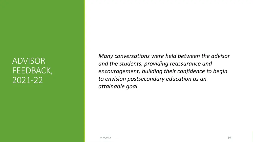 many conversations were held between the advisor