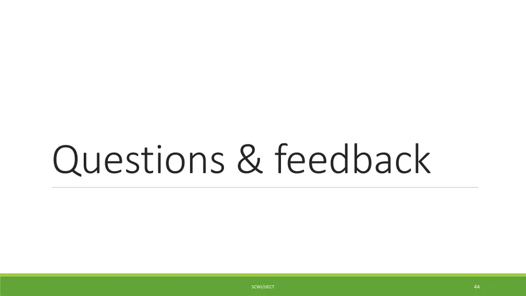 questions feedback