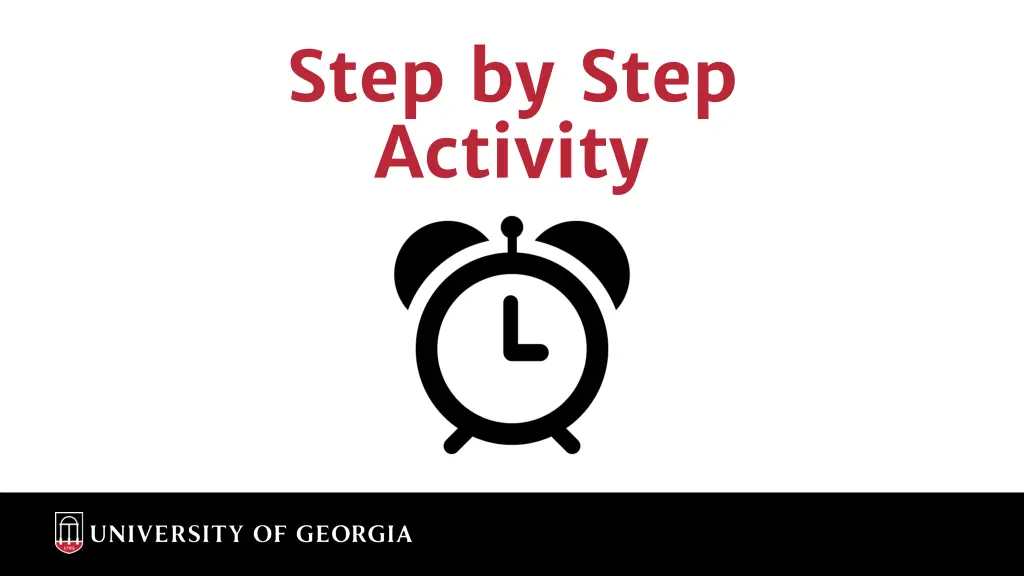 step by step activity