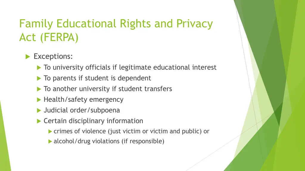 family educational rights and privacy act ferpa 6