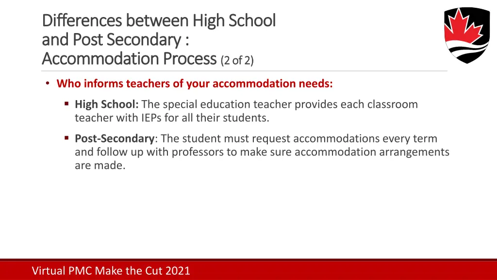 differences between high school differences 2