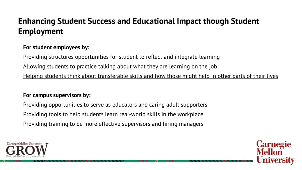 enhancing student success and educational impact