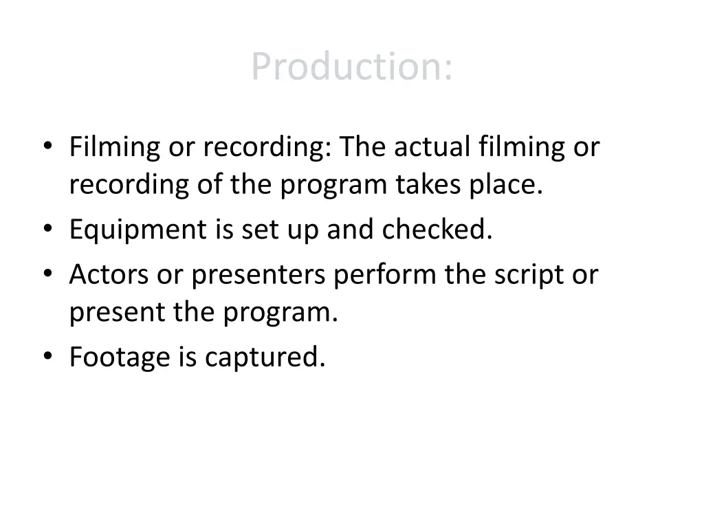 production