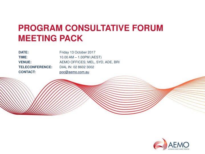 program consultative forum meeting pack