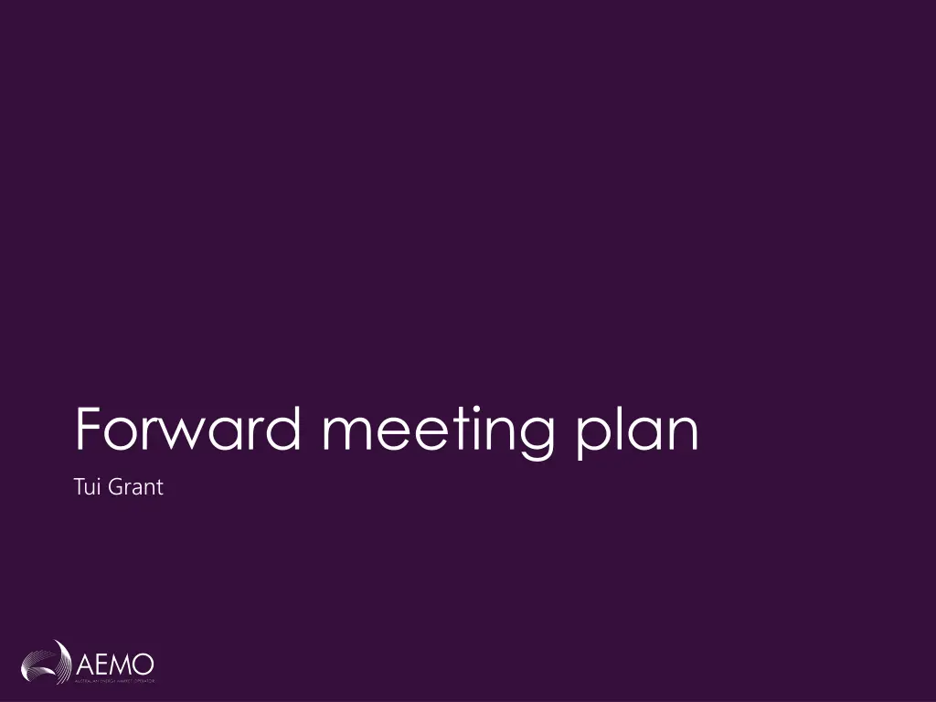 forward meeting plan tui grant