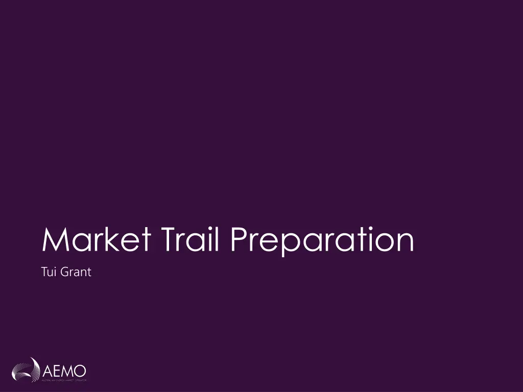 market trail preparation tui grant