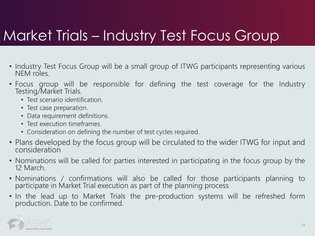 market trials industry test focus group