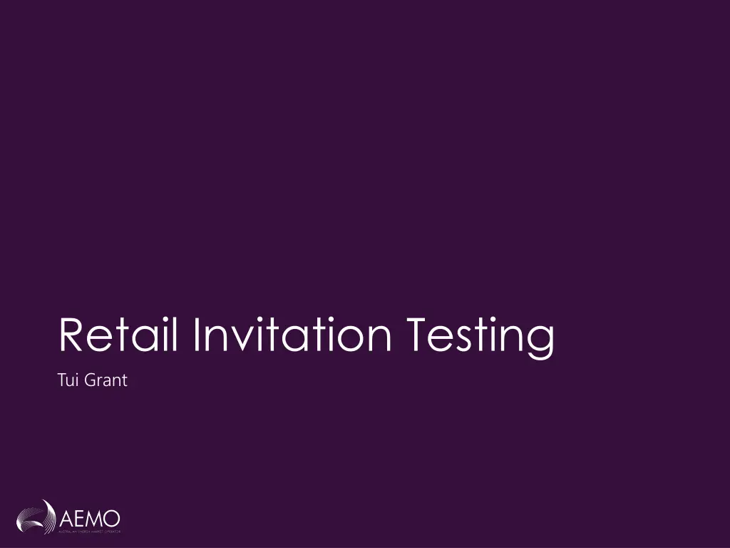 retail invitation testing tui grant