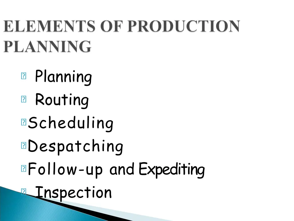 planning routing scheduling despatching follow