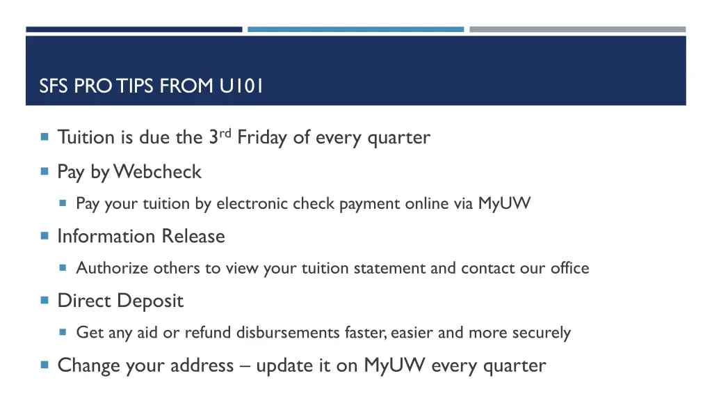 sfs pro tips from u101