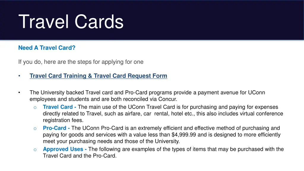 travel cards